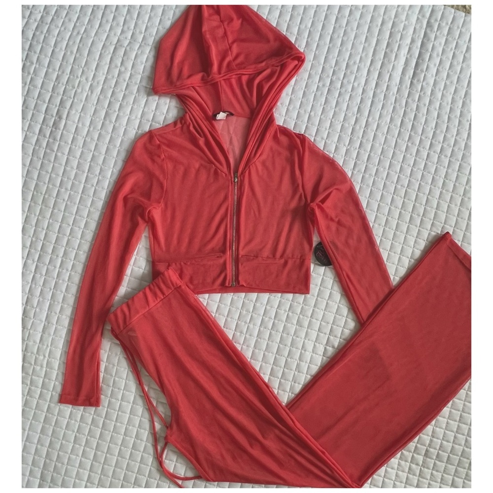 NWT Hot Miami Styles Two Piece Mesh Swim Cover Up